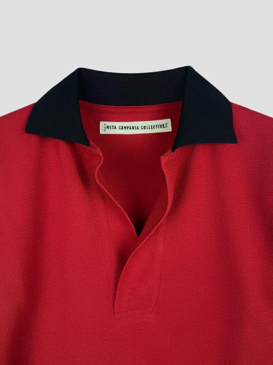 26SS 메타 캄파니아 폴로 티셔츠 LEB009COJE020FF3W WARM RED - META CAMPANIA