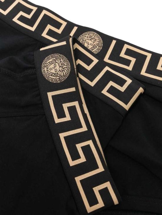26SS 베르사체 언더웨어 AU101811A10011 A80G BLACK GOLD GREEK KEY - VERSACE
