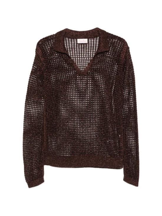 26SS 세인트바쓰 폴로 티셔츠 NAS0001 00255L LUREX 18L BROWN