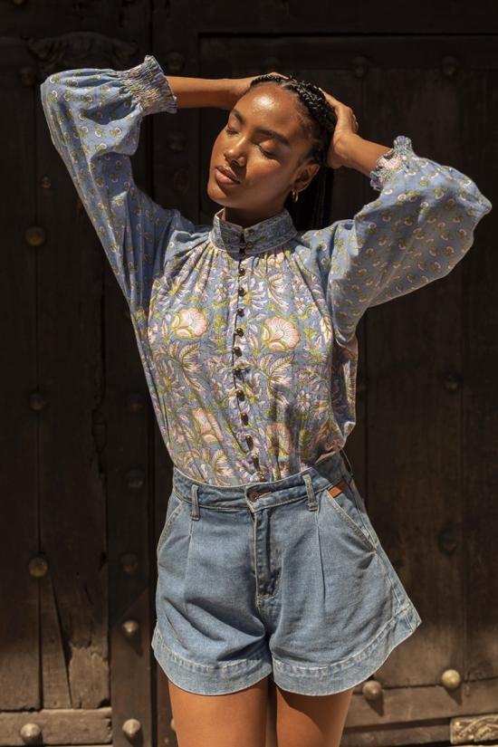 26SS Miss June 블라우스 4099 Blue - MISS JUNE