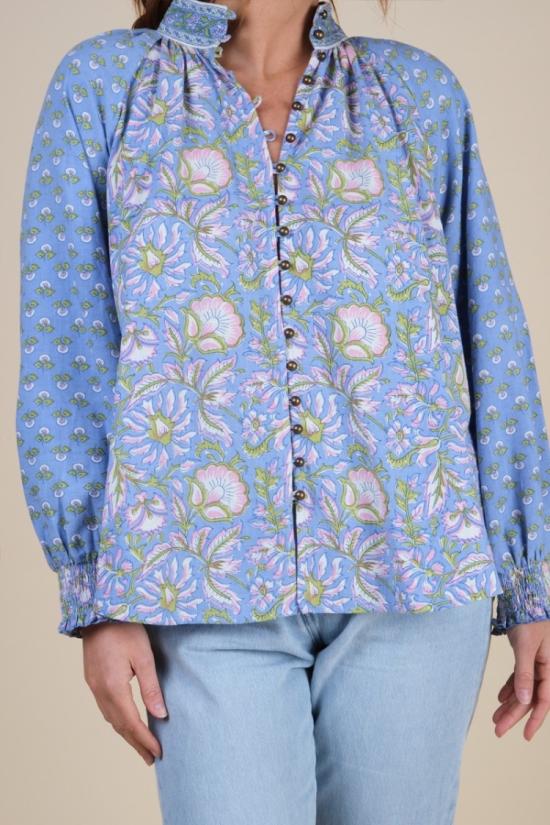 26SS Miss June 블라우스 4099 Blue - MISS JUNE