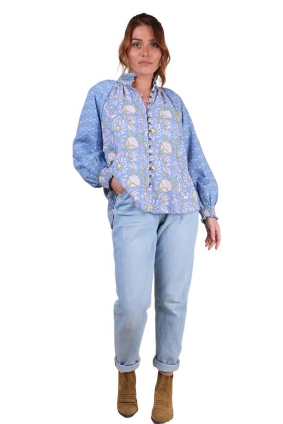 26SS Miss June 블라우스 4099 Blue