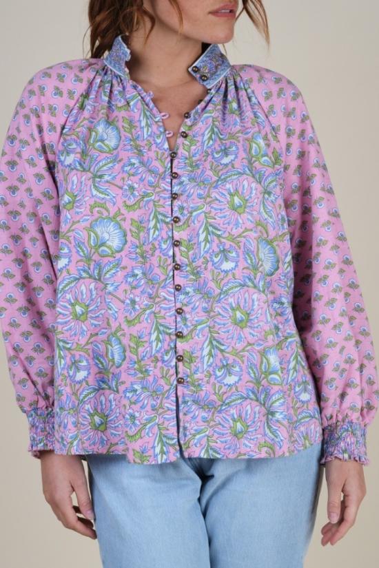 26SS Miss June 블라우스 4098 Blue - MISS JUNE