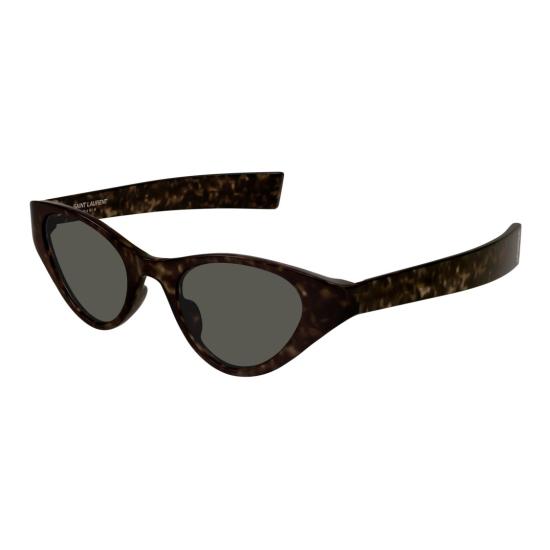 25FW 생로랑 선글라스 SL M144 유광 호피무늬 캣아이 - SAINT LAURENT