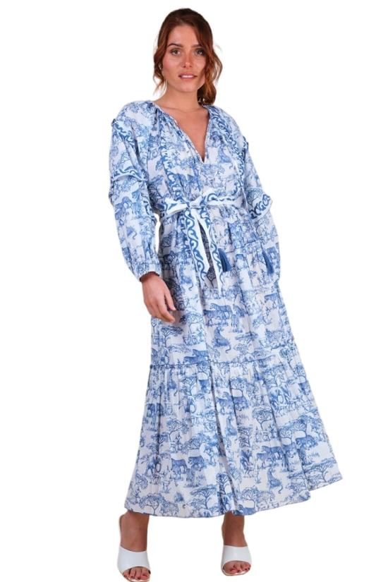 26SS Miss June 롱 원피스 4091 Blue