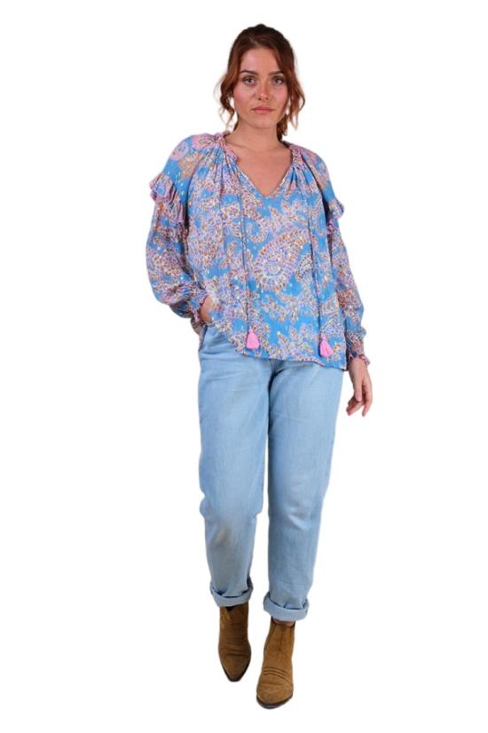 26SS Miss June 블라우스 4097 Blue