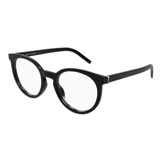 25FW 생로랑 선글라스 SL M147 유광 블랙 원형 프레임 안경 - SAINT LAURENT