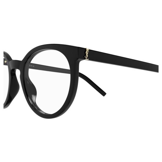 25FW 생로랑 선글라스 SL M147 유광 블랙 원형 프레임 안경 - SAINT LAURENT
