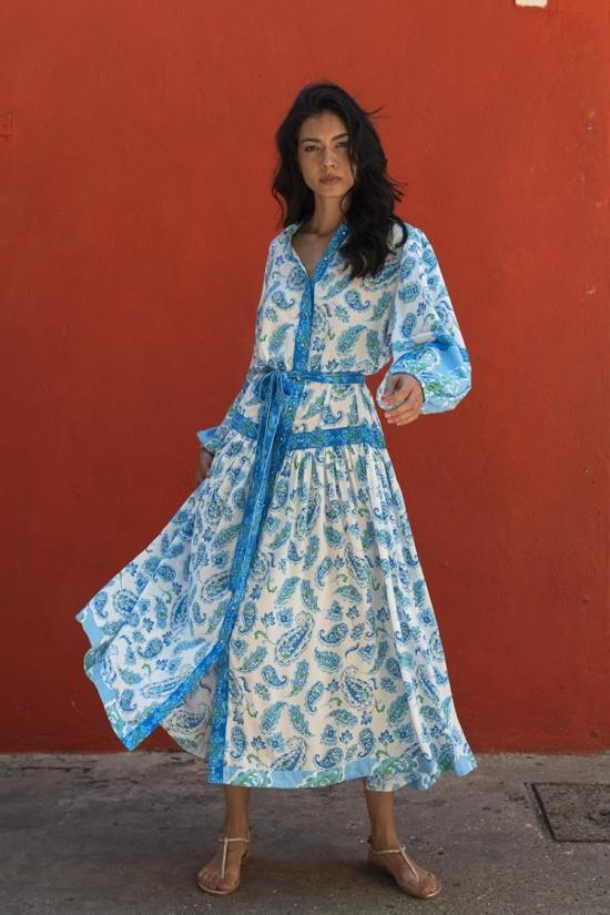 26SS Miss June 롱 원피스 4076 Blue - MISS JUNE