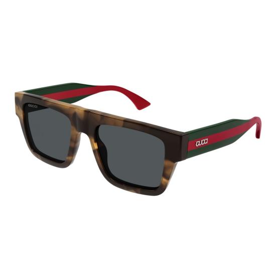 25FW 구찌 선글라스 Gg1868s 볼드한 직사각형 호피무늬 - GUCCI