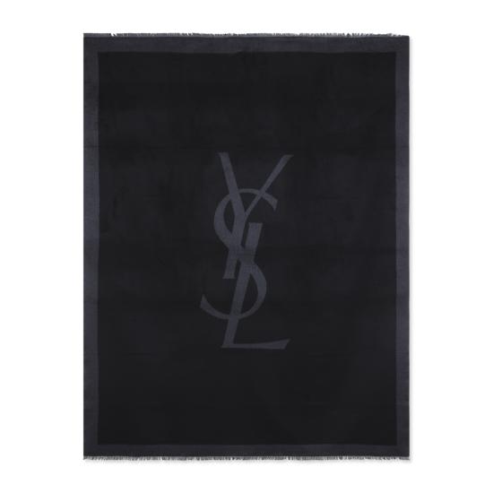 26SS 생로랑 머플러/스카프 835846 3Y009 1061 BLACK DARK GREY - SAINT LAURENT