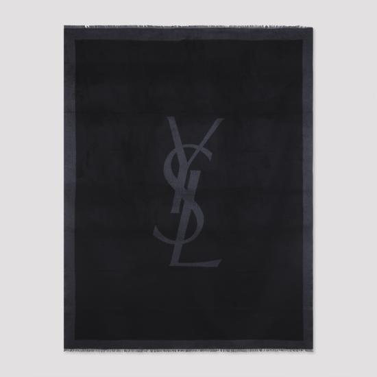 26SS 생로랑 머플러/스카프 835846 3Y009 1061 BLACK DARK GREY - SAINT LAURENT
