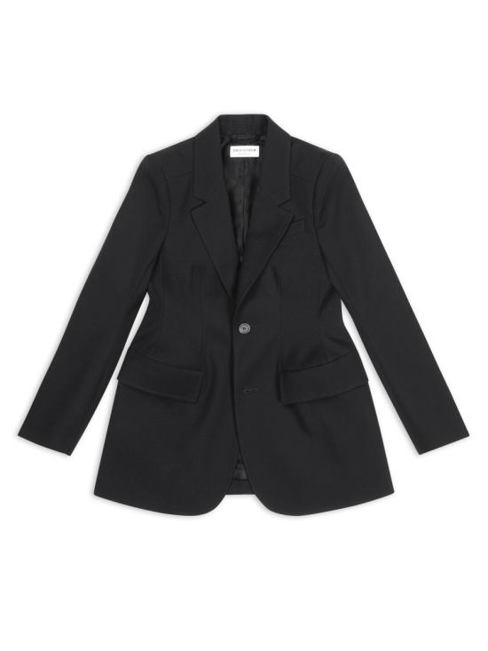 26SS 발렌시아가 아워글래스 자켓 571278TYI20 1000 BLACK - BALENCIAGA