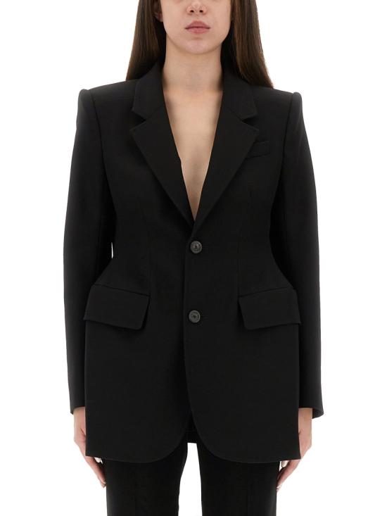 26SS 발렌시아가 아워글래스 자켓 571278TYI20 1000 BLACK