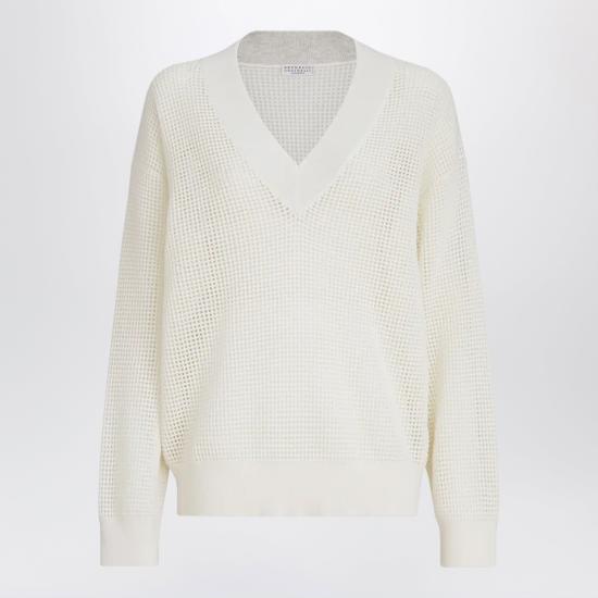 26SS 브루넬로 쿠치넬리 스웨터 M12205102WS CO312 WHITE