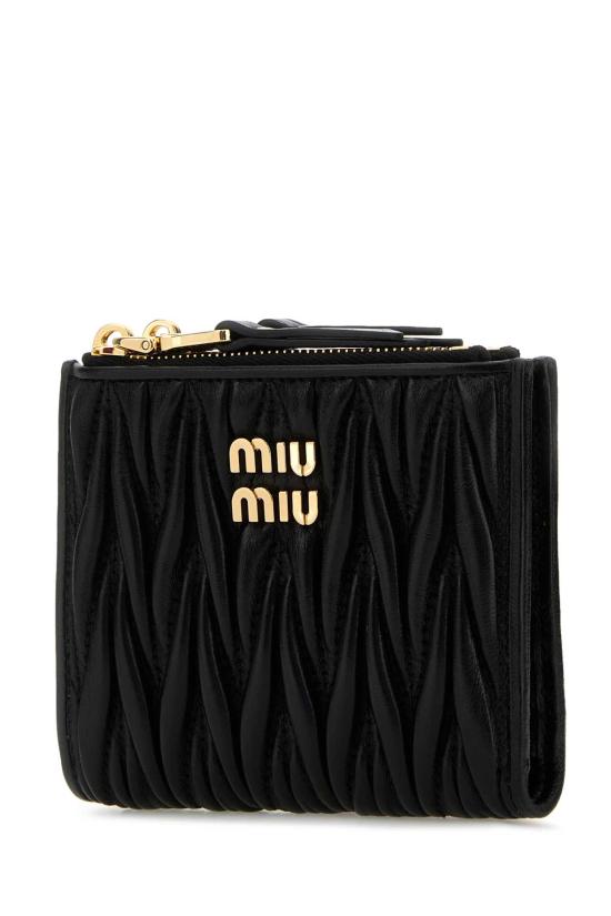 25FW 미우미우 가죽소품 5ML024AFPP F0002 Black - MIU MIU