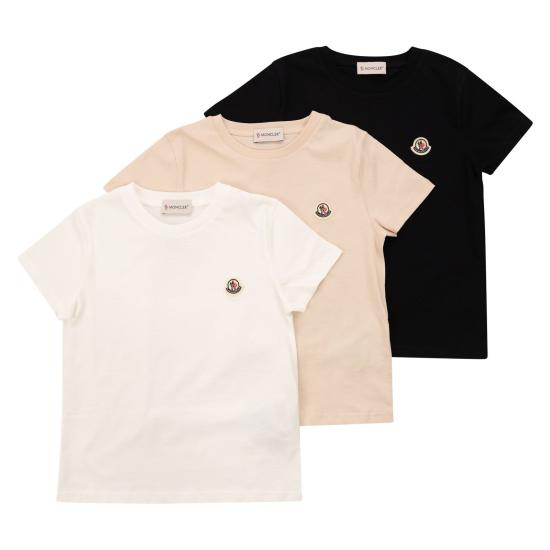  [키즈] 몽클레어 티셔츠 L19548C00034 WHITE PINK BLACK