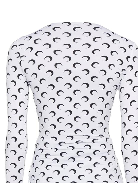 26SS 마린세르 크레센트 문 프린트 긴팔 티셔츠 WTS006A CJER0001WH00 Optical white - MARINE SERRE