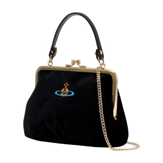 26SS 비비안웨스트우드 그레니 프레임 펄스 토트백 4B01000BW W00ZL N401 black - VIVIENNE WESTWOOD