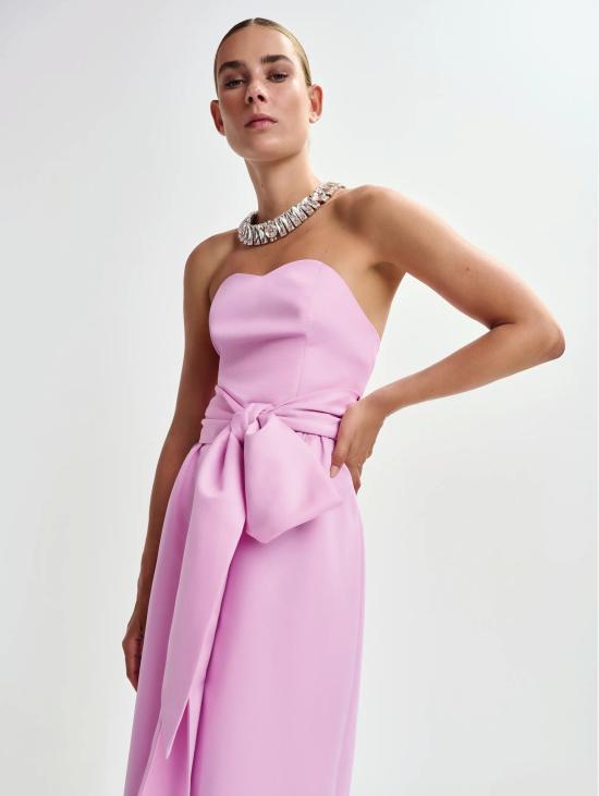 26SS 에센셜앤트워프 롱 원피스 Abito a Portafoglio con Corpetto Rosa - ESSENTIEL ANTWERP