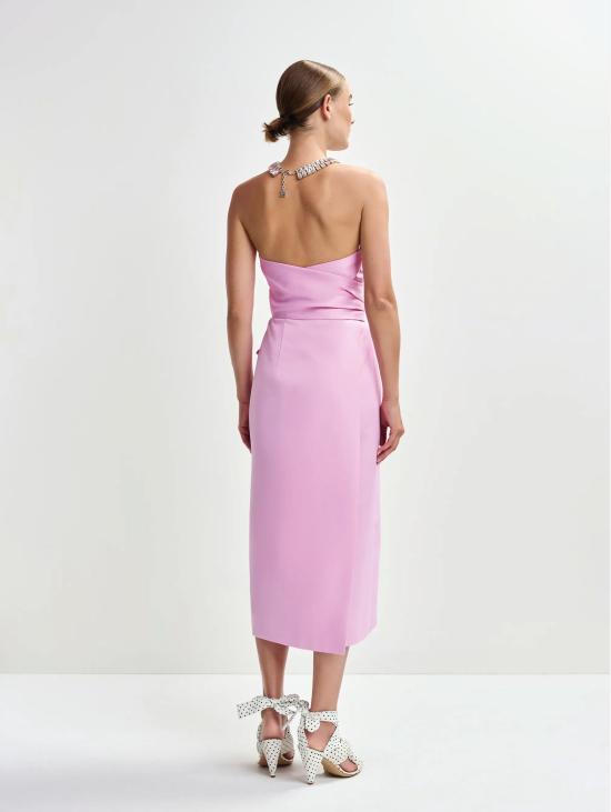 26SS 에센셜앤트워프 롱 원피스 Abito a Portafoglio con Corpetto Rosa - ESSENTIEL ANTWERP
