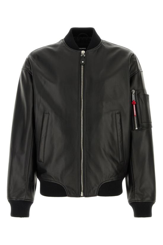  디스퀘어드2 자켓 Dsquared2 블랙 가죽 재킷