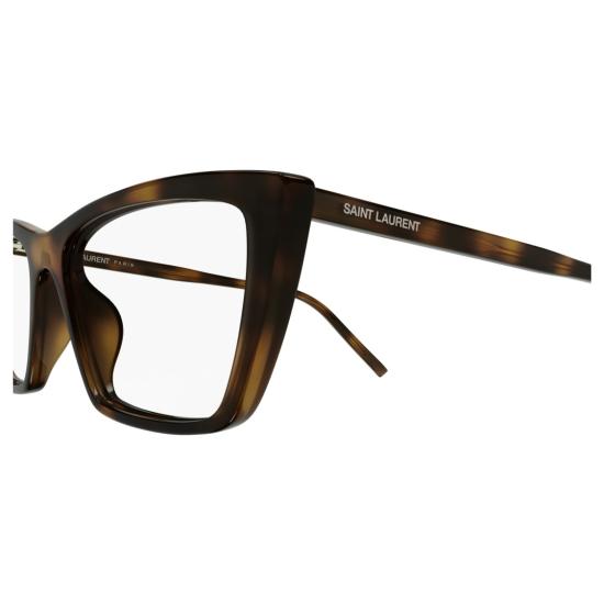 25FW 생로랑 선글라스 SL 737 마이카 씬 옵트 오버사이즈 호피무늬 사각 프레임 안경 - SAINT LAURENT