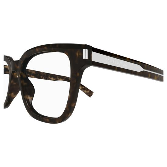 25FW 생로랑 안경 SL 711 옵트 스퀘어 호피무늬 프레임 안경 - SAINT LAURENT