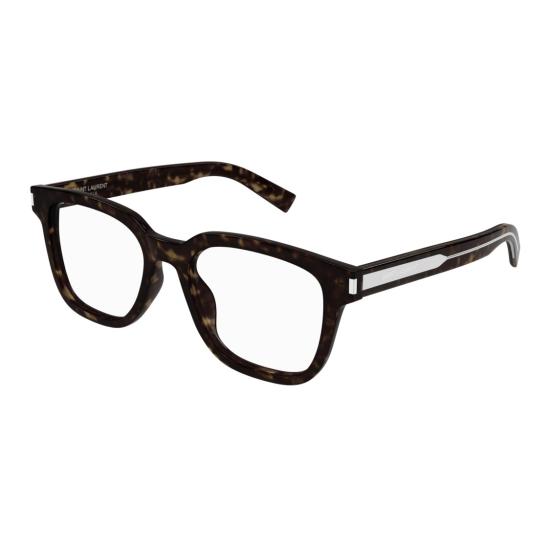 25FW 생로랑 안경 SL 711 옵트 스퀘어 호피무늬 프레임 안경 - SAINT LAURENT