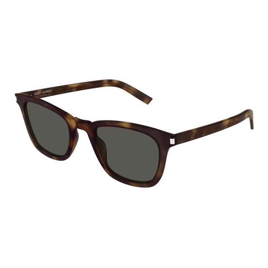 25FW 생로랑 선글라스 SL 716 슬림 호피무늬 직사각형 - SAINT LAURENT