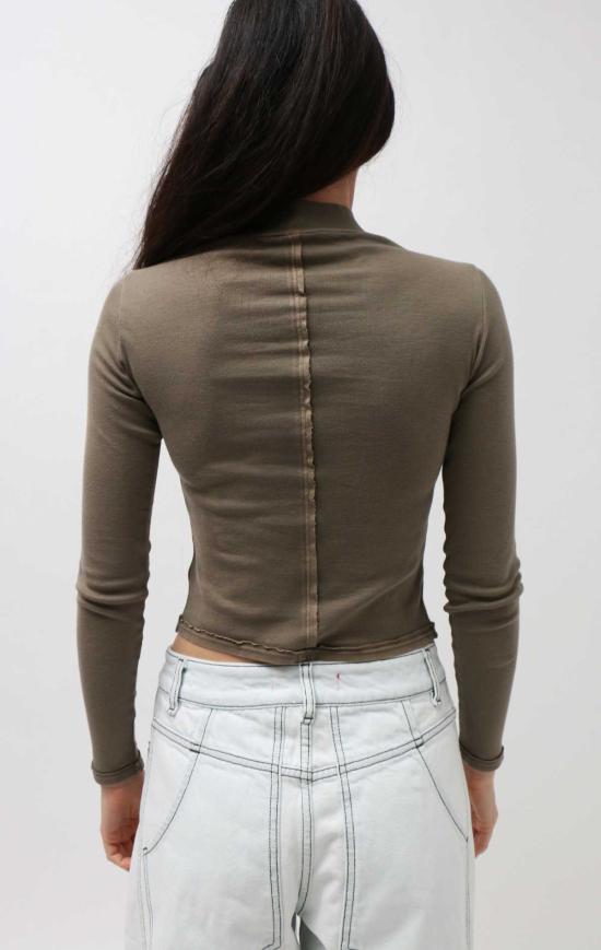  에크하우스 라타 긴팔 티셔츠 Eckhaus Latta 블링 랩 베이비 터틀넥 탑 - ECKHAUS LATTA