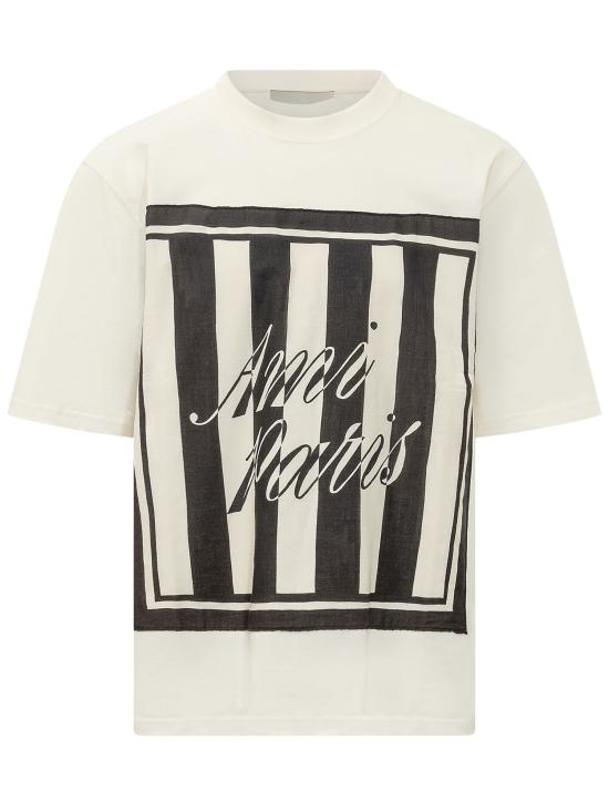 26SS 아미 반팔 티셔츠 UTS395726 1360 BLANC CREME NOIR