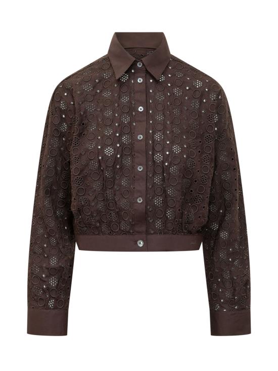 26SS 핑코 셔츠 106277A35P M28 MARRONE