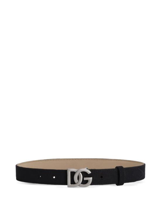 26SS [키즈] 돌체앤가바나 가죽 벨트 EC0083 A00698B979 Nero argento - DOLCE & GABBANA
