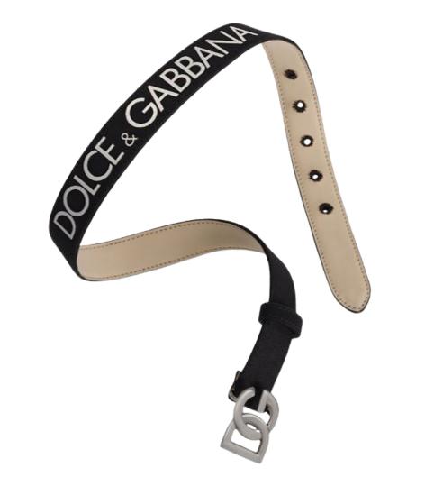26SS [키즈] 돌체앤가바나 가죽 벨트 EC0083 A00698B979 Nero argento - DOLCE & GABBANA
