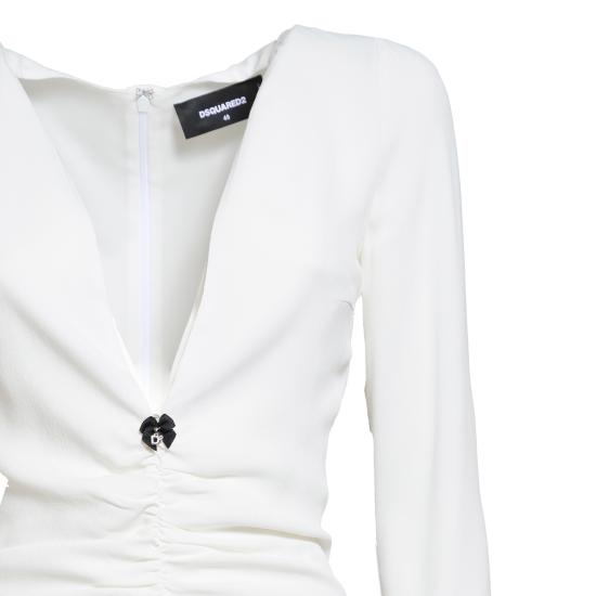 26SS 디스퀘어드2 미디 원피스 S75CV0778S76512 101 Bianco - DSQUARED2