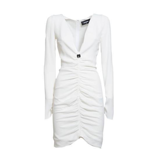 26SS 디스퀘어드2 미디 원피스 S75CV0778S76512 101 Bianco - DSQUARED2