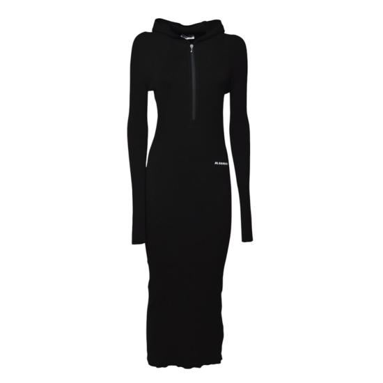 26SS 질샌더 미디 원피스 J40CT0159J15410 001 Nero