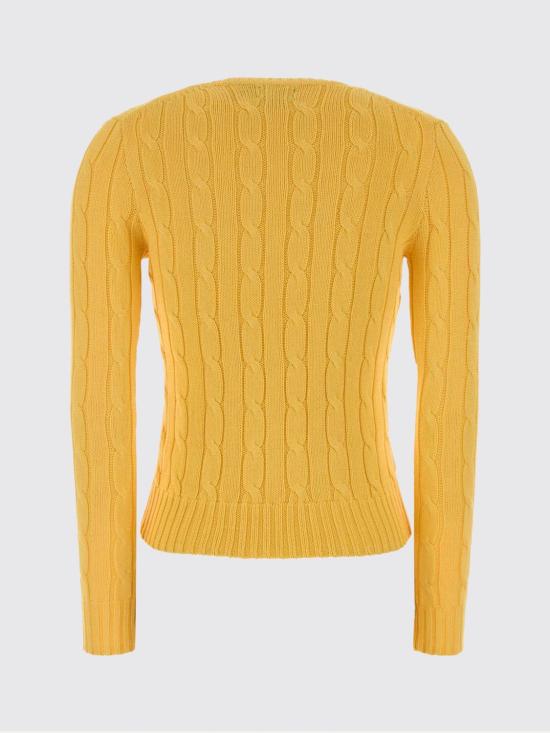 26SS 폴로 랄프로렌 포니 로고 피마코튼 케이블 니트 스웨터 211971869 507 Yellow - POLO RALPH LAUREN