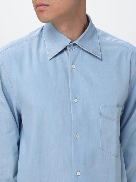 26SS 브루넬로 쿠치넬리 셔츠 MR6830621 C008 Gnawed Blue - BRUNELLO CUCINELLI