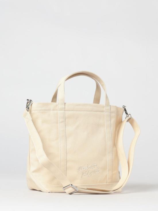 26SS 메종키츠네 폭스 헤드 스몰 토트백 LW05103WW0107 0432 Beige - MAISON KITSUNE