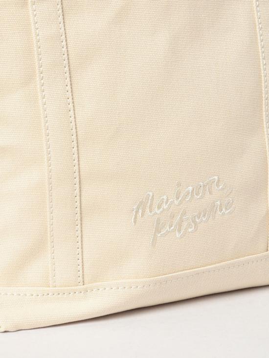 26SS 메종키츠네 폭스 헤드 스몰 토트백 LW05103WW0107 0432 Beige - MAISON KITSUNE