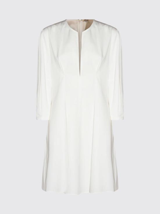 26SS 토템 롱 원피스 262WRD0336FB0490 047 White - TOTEME