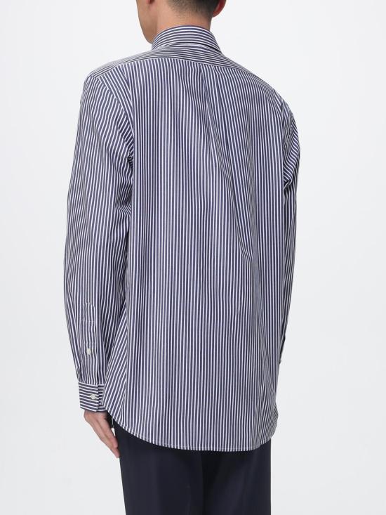 26SS 폴로 랄프로렌 커스텀핏 코튼 포플린 스트라이프 셔츠 710929346 022 Blue - POLO RALPH LAUREN