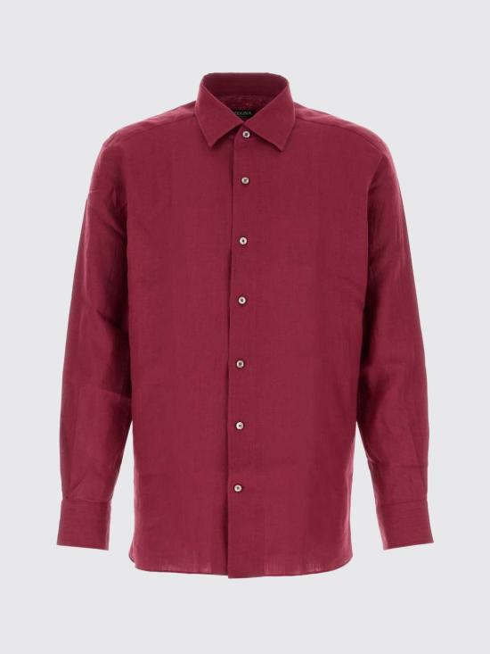 26SS 에르메네질도제냐 셔츠 RUHX30A3SRO3 R09G Crimson - ERMENEGILDO ZEGNA