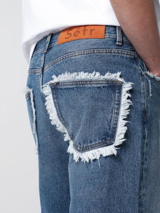 26SS 세퍼 데님 팬츠 MSS25FRAYEDCUT DAR Blue - SEFR