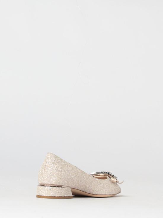 26SS 지미추 플랫 슈즈 AURIAFLATHGQLIGHT SOFTGOLD CRYSTAL Gold - JIMMY CHOO