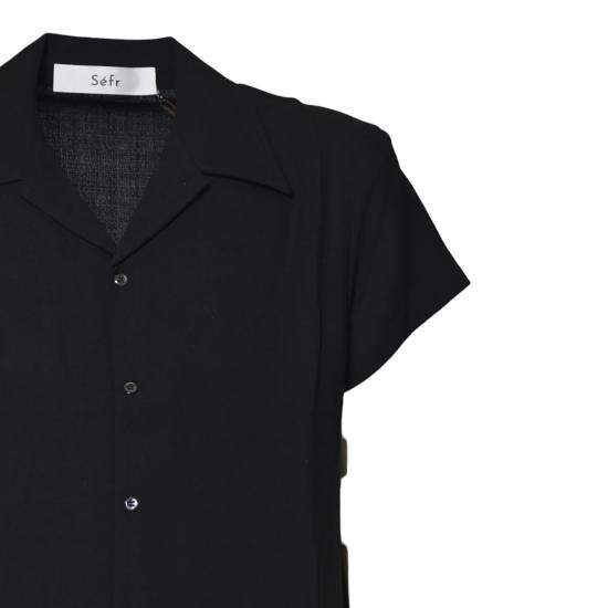 26SS 세퍼 셔츠 MSS25MAELBLA BLACKCREPE Nero - SEFR