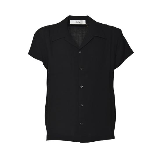 26SS 세퍼 셔츠 MSS25MAELBLA BLACKCREPE Nero