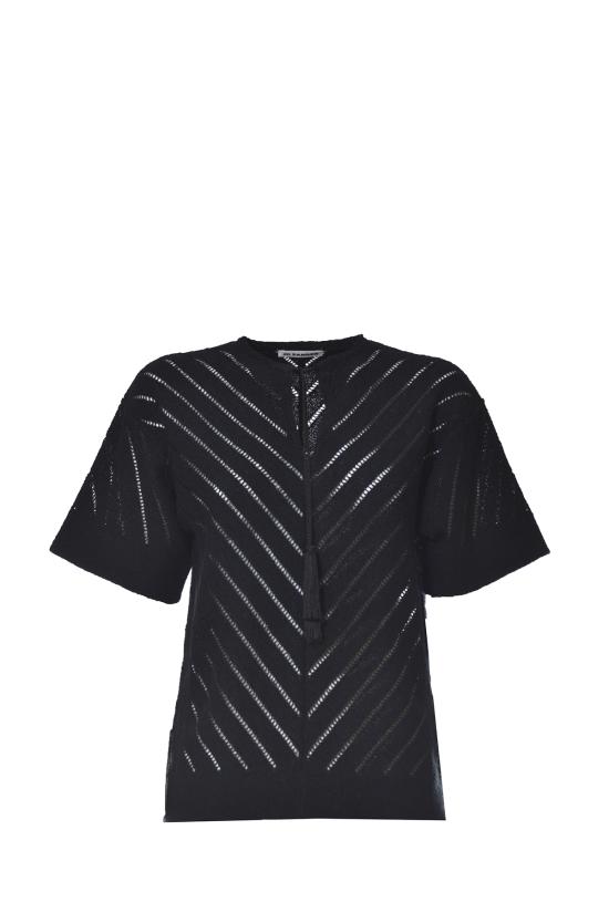 26SS 질샌더 반팔 티셔츠 JSPU754056WUY25408 001 Nero - JIL SANDER